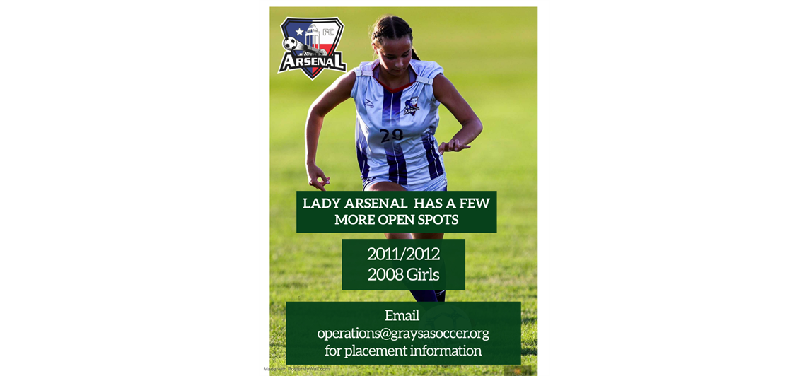 LADY ARSENAL PLAYER PLACEMENT 