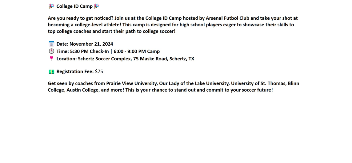 College ID Camp